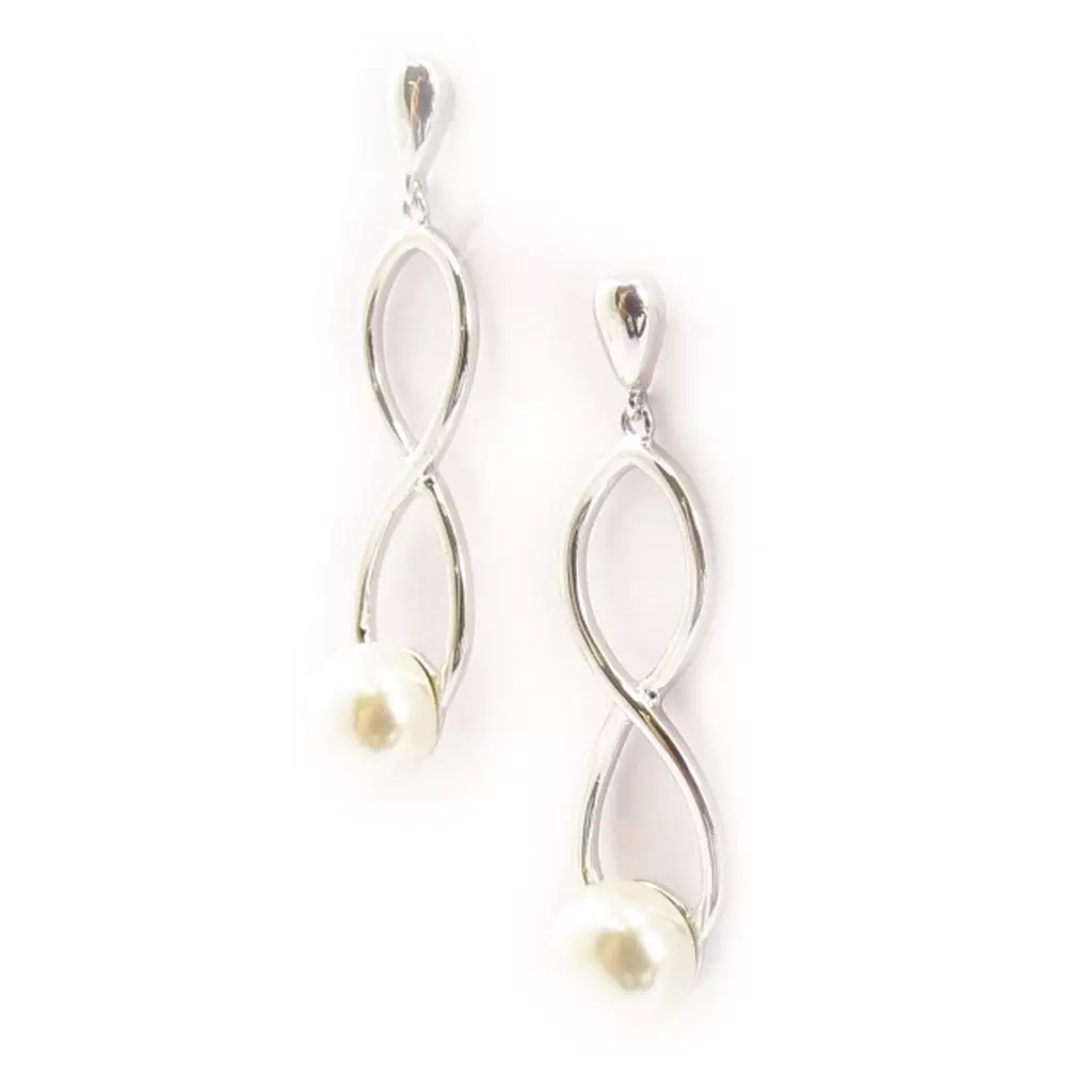 Les Trésors De Lily BO Argent 'Perla' Blanc [K7175]