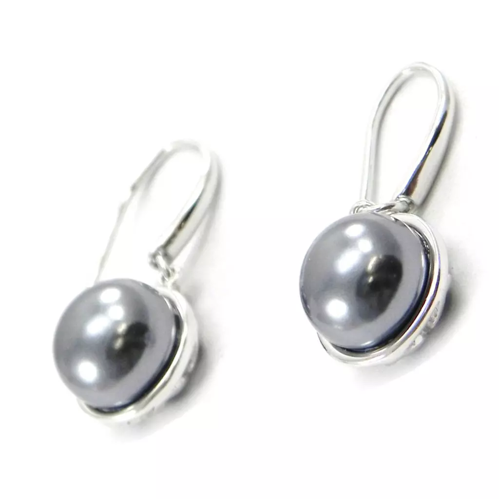Les Trésors De Lily BO Argent 'Perla' Gris [I3902]