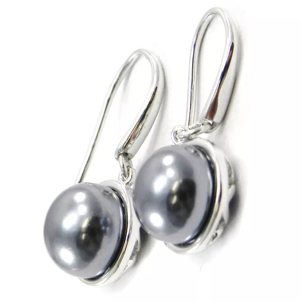 Les Trésors De Lily BO Argent 'Perla' Gris [I3902]