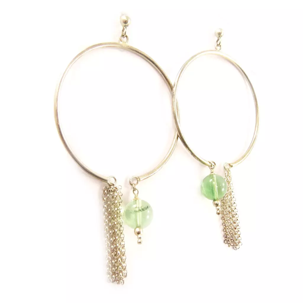 Les Trésors De Lily BO Argent 'Zena' Fluorite [D0097]