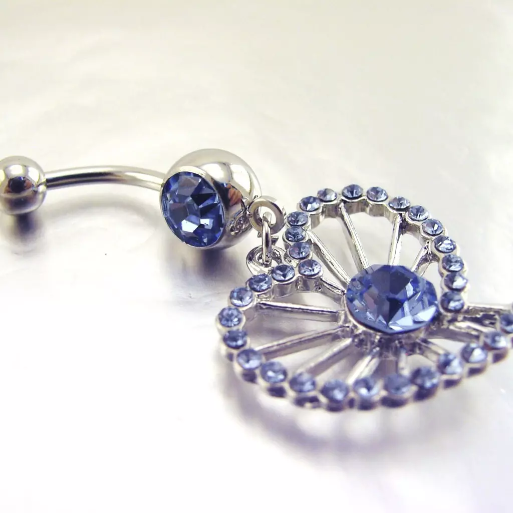 Les Trésors De Lily Body Piercing 'Coeur' Bleu [E7763]