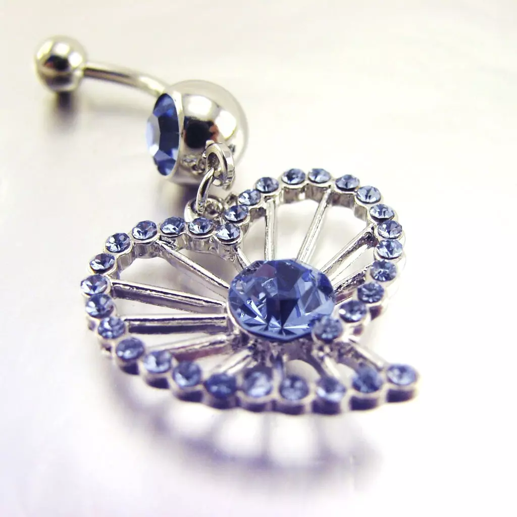 Les Trésors De Lily Body Piercing 'Coeur' Bleu [E7763]