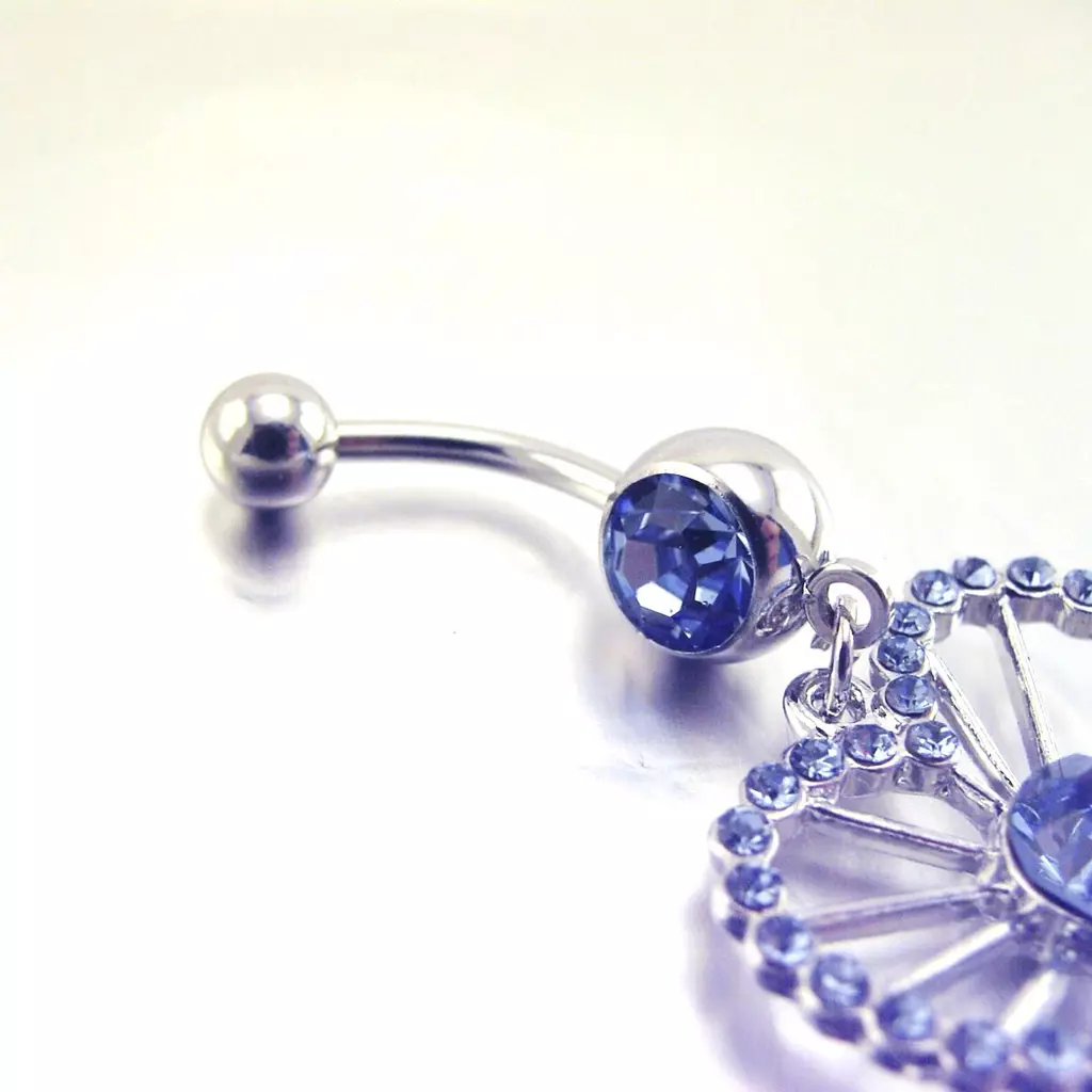Les Trésors De Lily Body Piercing 'Coeur' Bleu [E7763]
