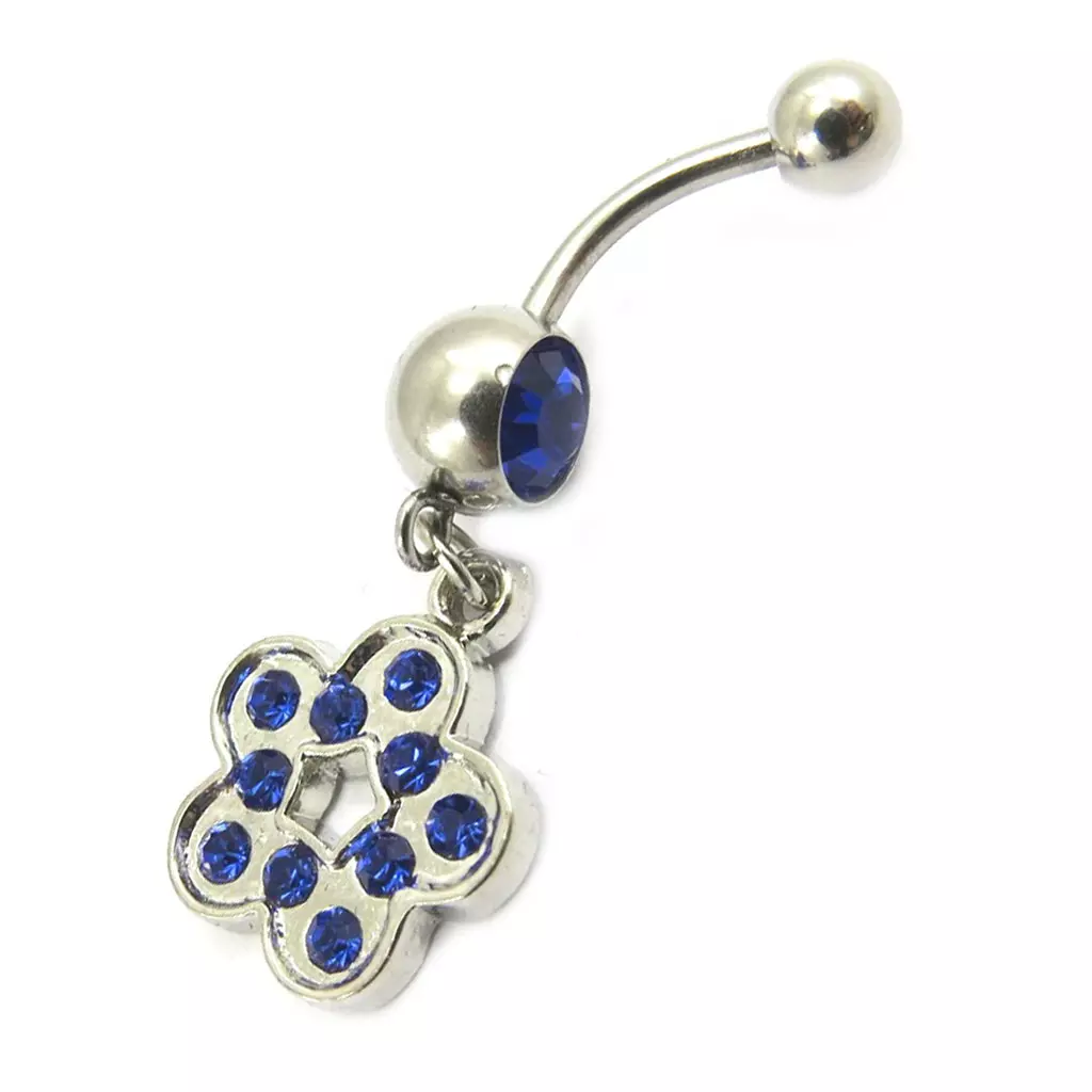 Les Trésors De Lily Body Piercing 'Flora' Bleu [E5313]