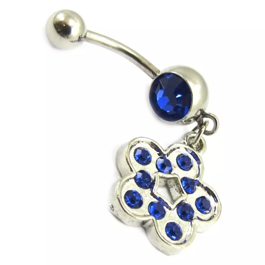 Les Trésors De Lily Body Piercing 'Flora' Bleu [E5313]
