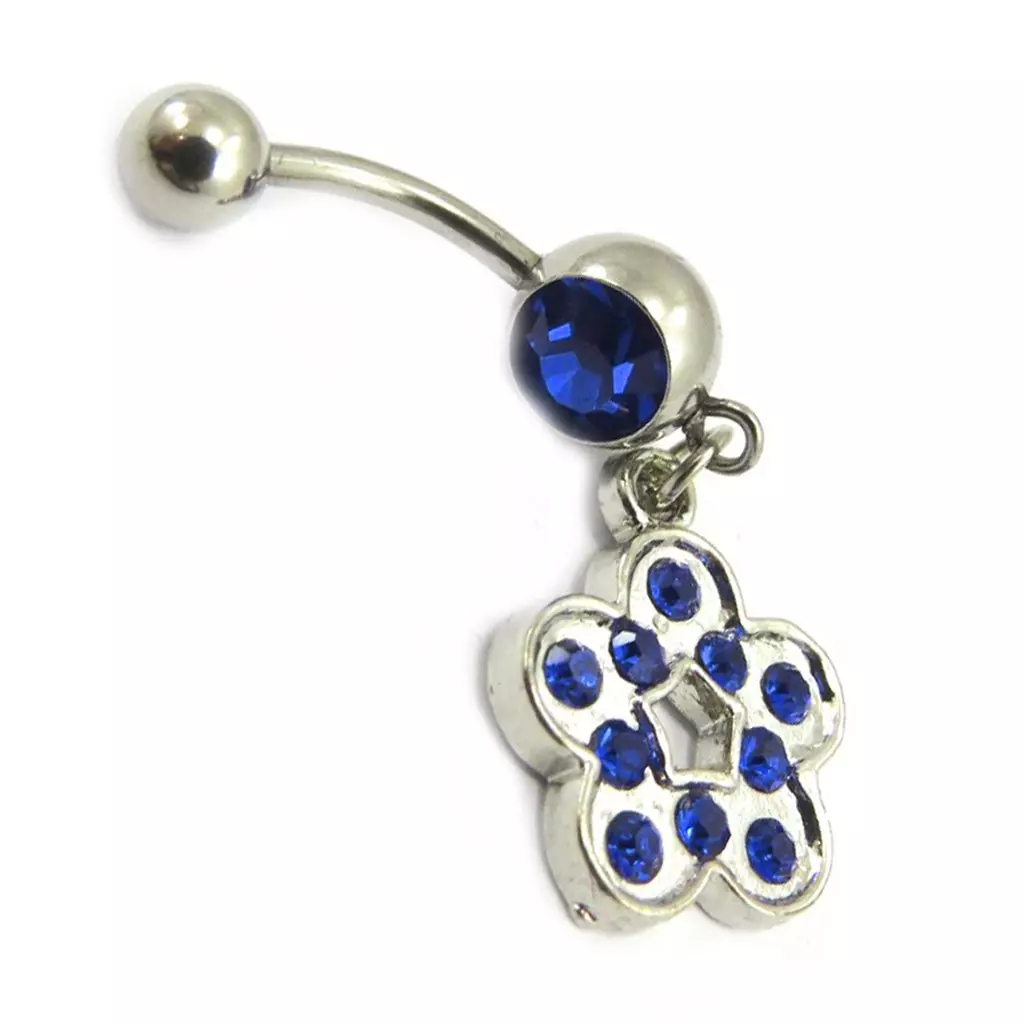 Les Trésors De Lily Body Piercing 'Flora' Bleu [E5313]