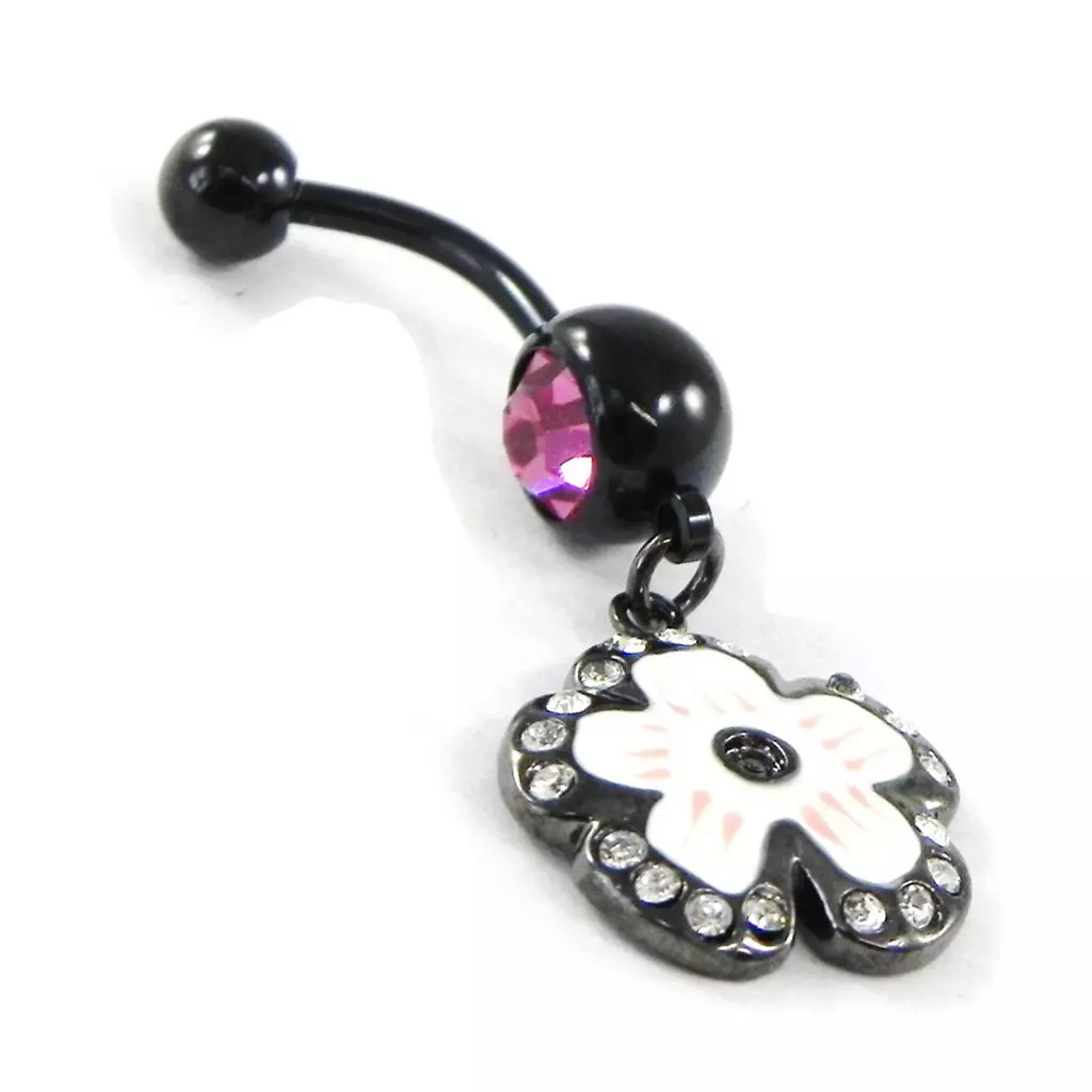 les trésors de lily Body Piercing 'Flora' rose [H9218]