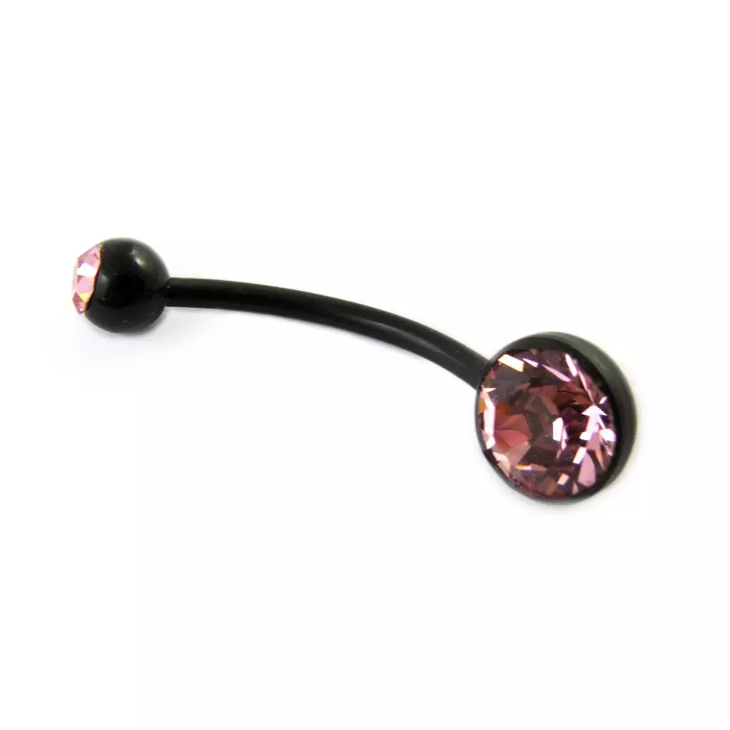 les trésors de lily Body Piercing 'Géode' Rose [E2035]