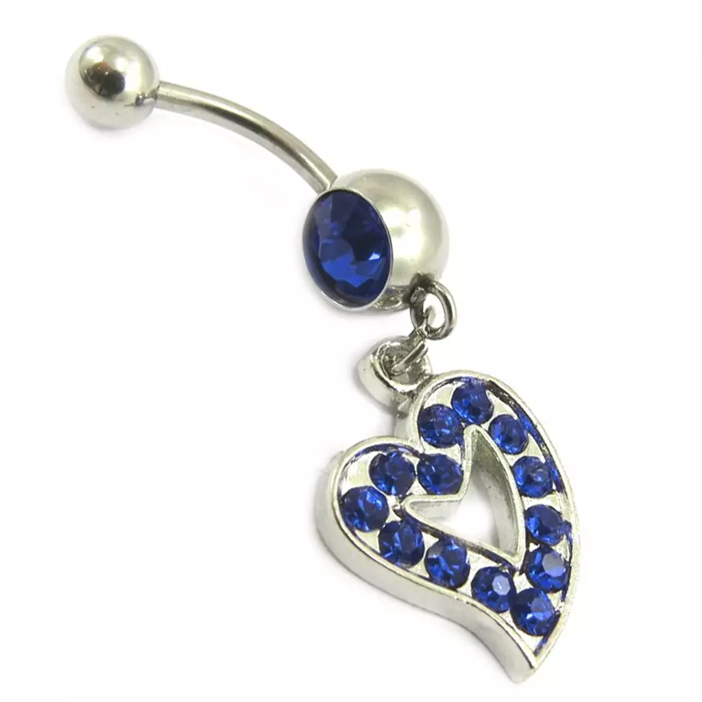 Les Trésors De Lily Body Piercing 'Love' Bleu [E5319]
