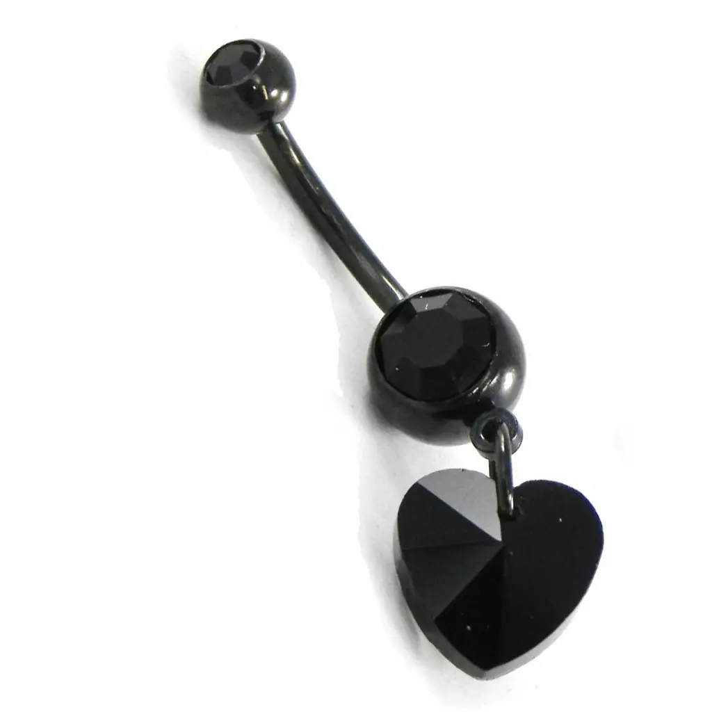 Les Trésors De Lily Body Piercing 'Love' Noir [F8766]