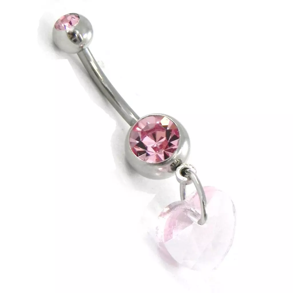 les trésors de lily Body Piercing 'Love' rose [F8837]