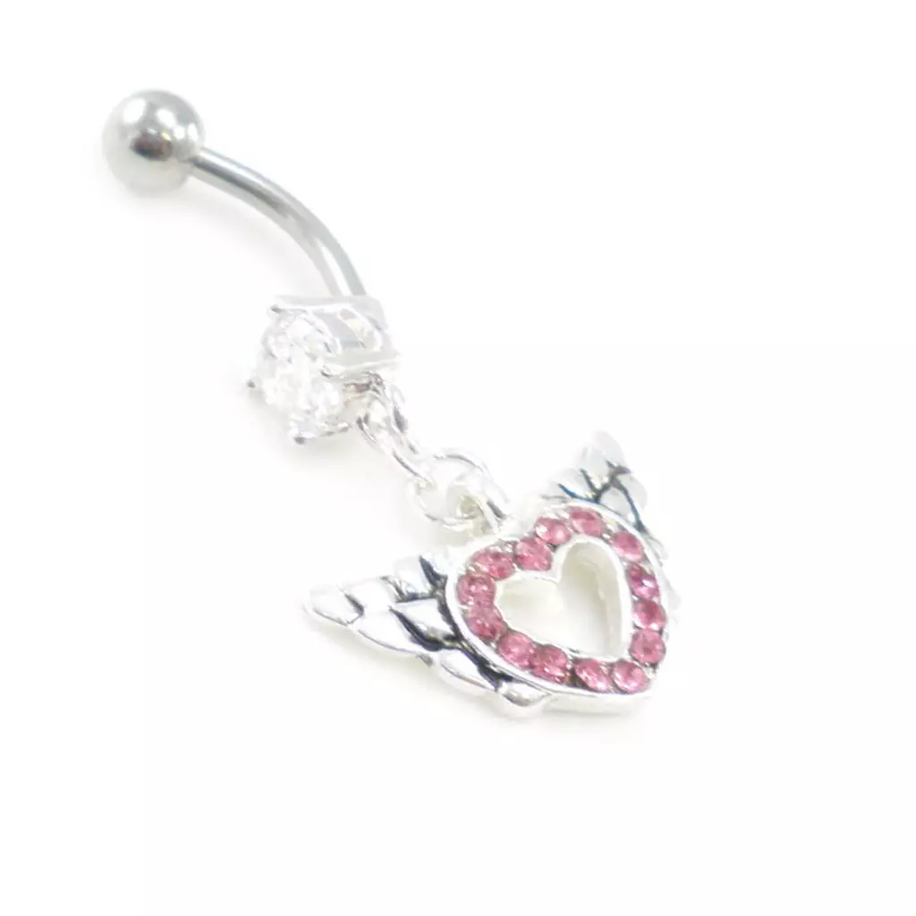 les trésors de lily Body Piercing 'Love' rose [I9468]
