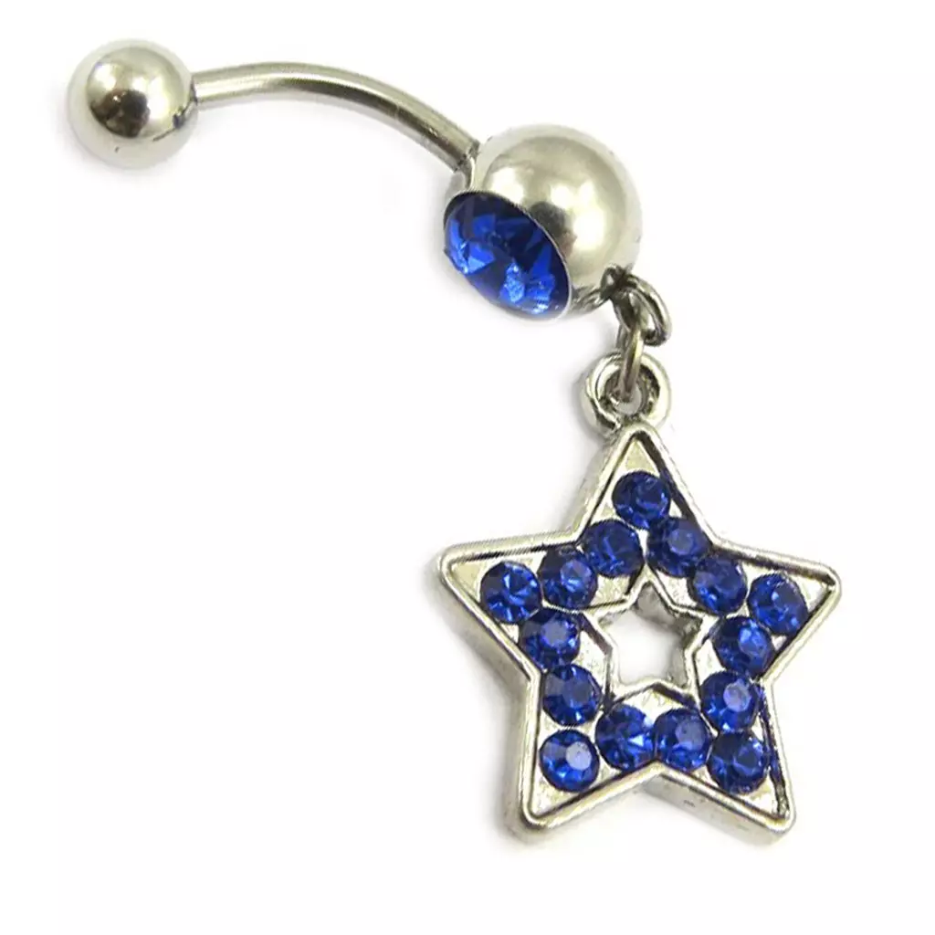 les trésors de lily Body Piercing 'Star' Bleu [E5308]