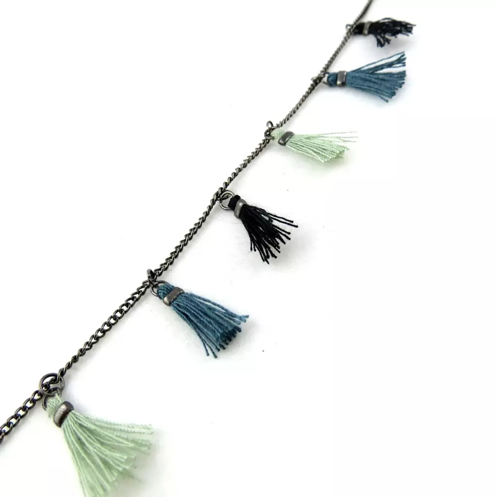 les trésors de lily Bracelet 'Altaï' bleu vert [N1529]