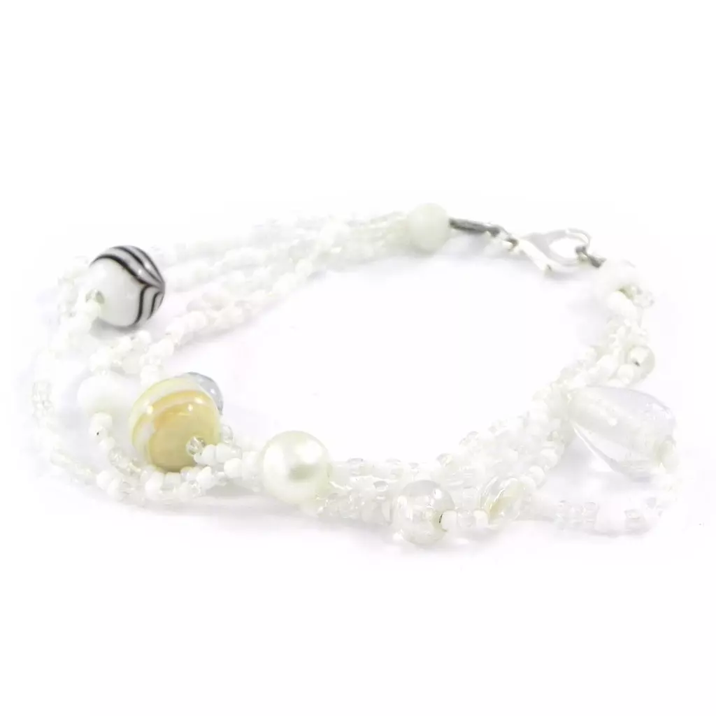 Les Trésors De Lily Bracelet 'Calcutta' Blanc [B8203]