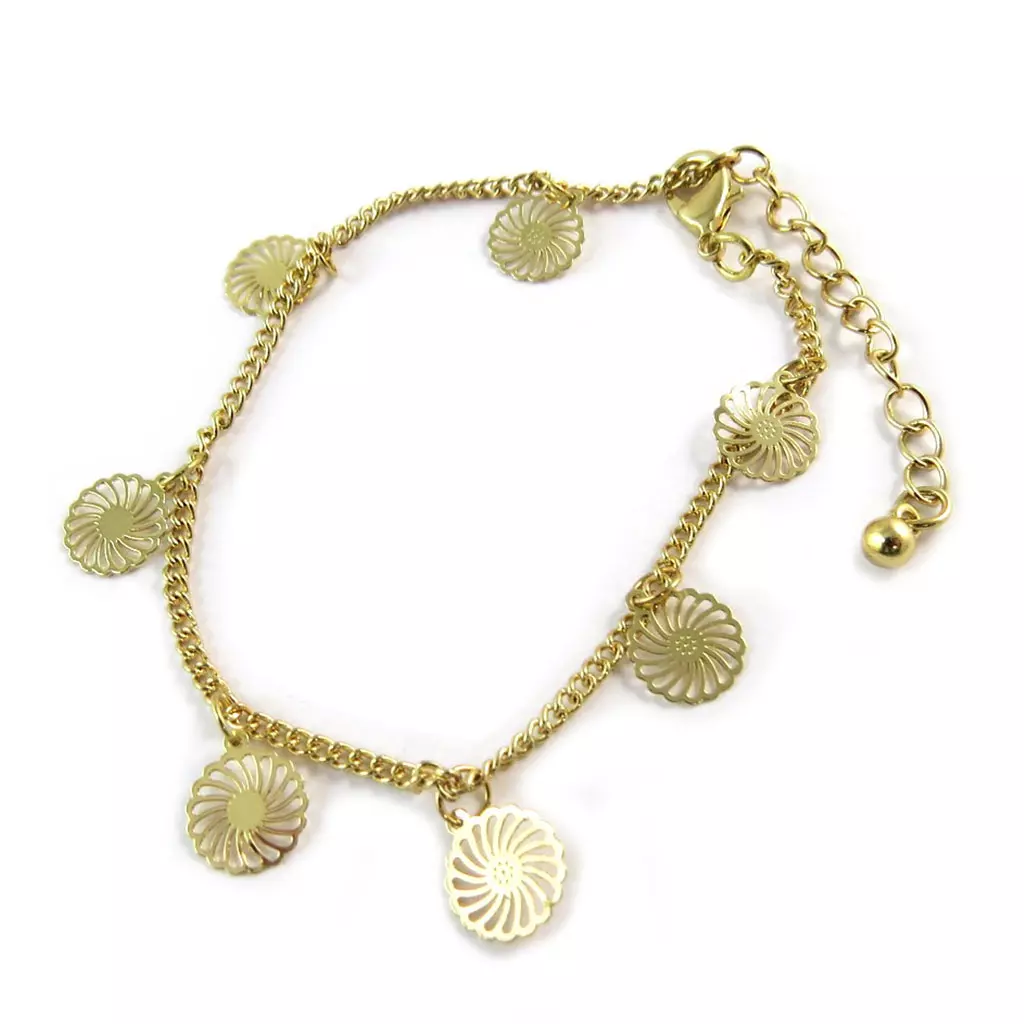 les trésors de lily Bracelet 'Carmen' doré [N8876]