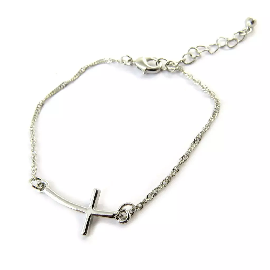 Les Trésors De Lily Bracelet 'Croix' Argenté [N6334]