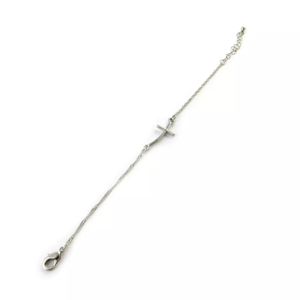 Les Trésors De Lily Bracelet 'Croix' Argenté [N6334]