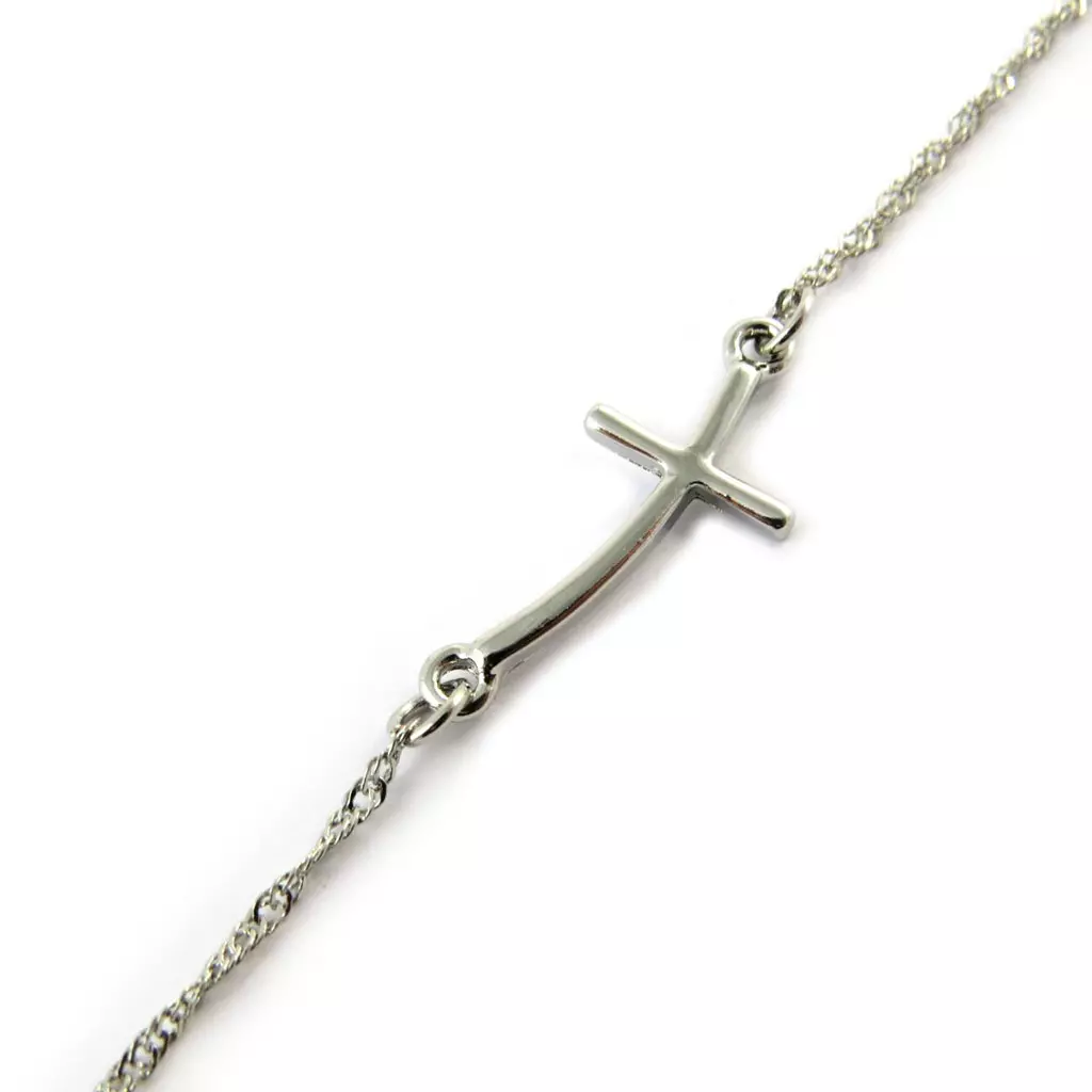 Les Trésors De Lily Bracelet 'Croix' Argenté [N6334]