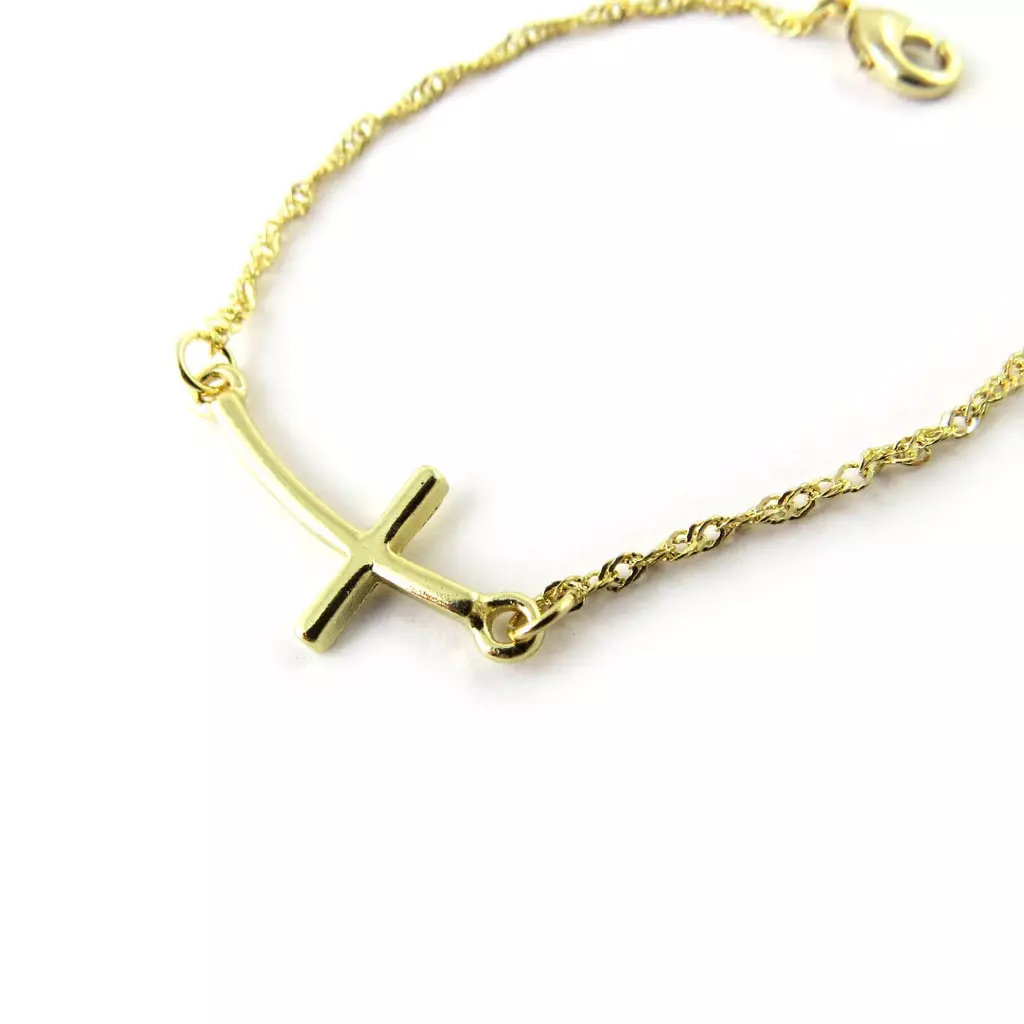 Les Trésors De Lily Bracelet 'Croix' Doré [N7028]