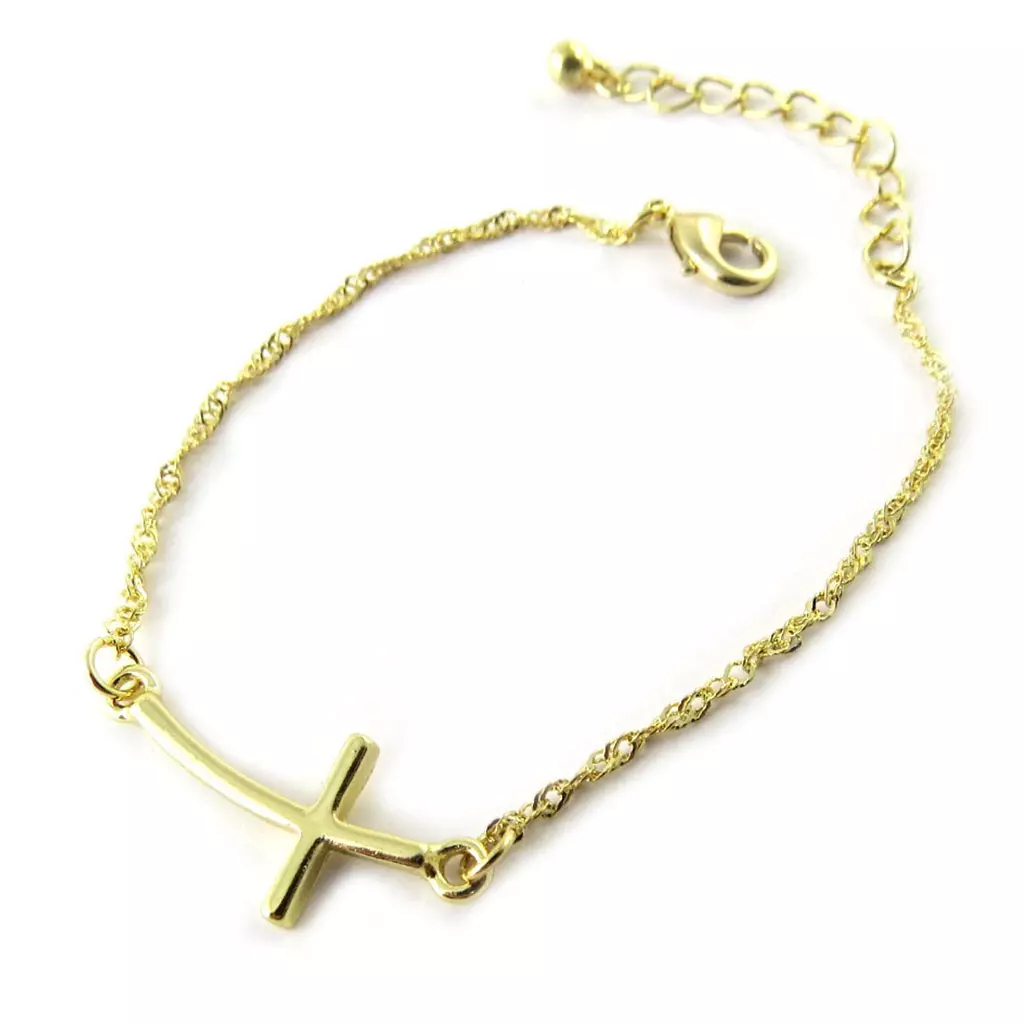 Les Trésors De Lily Bracelet 'Croix' Doré [N7028]