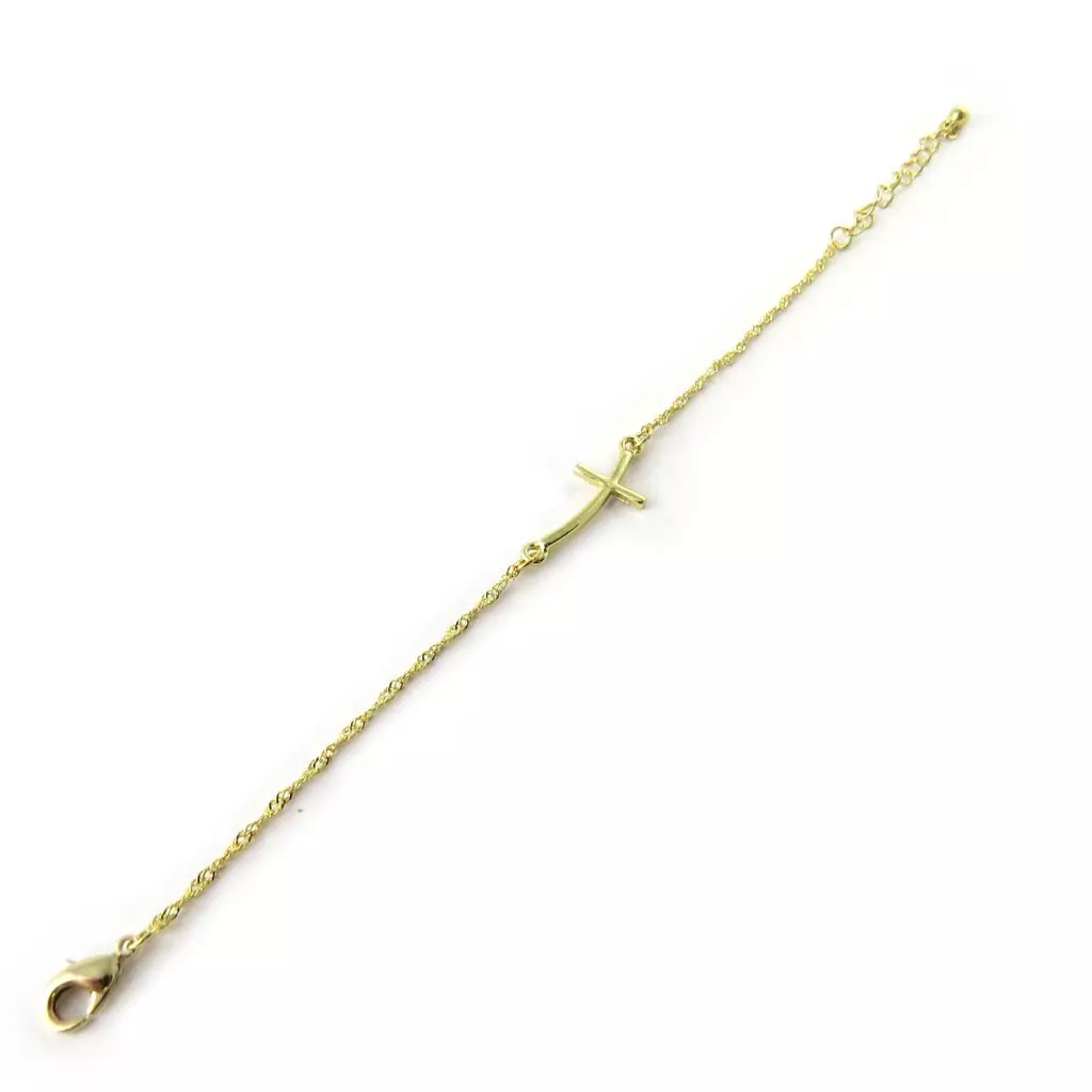Les Trésors De Lily Bracelet 'Croix' Doré [N7028]