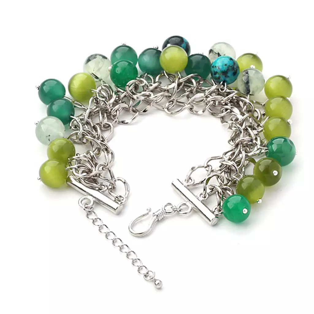 Les Trésors De Lily Bracelet 'Minéralia' Vert [K4413]