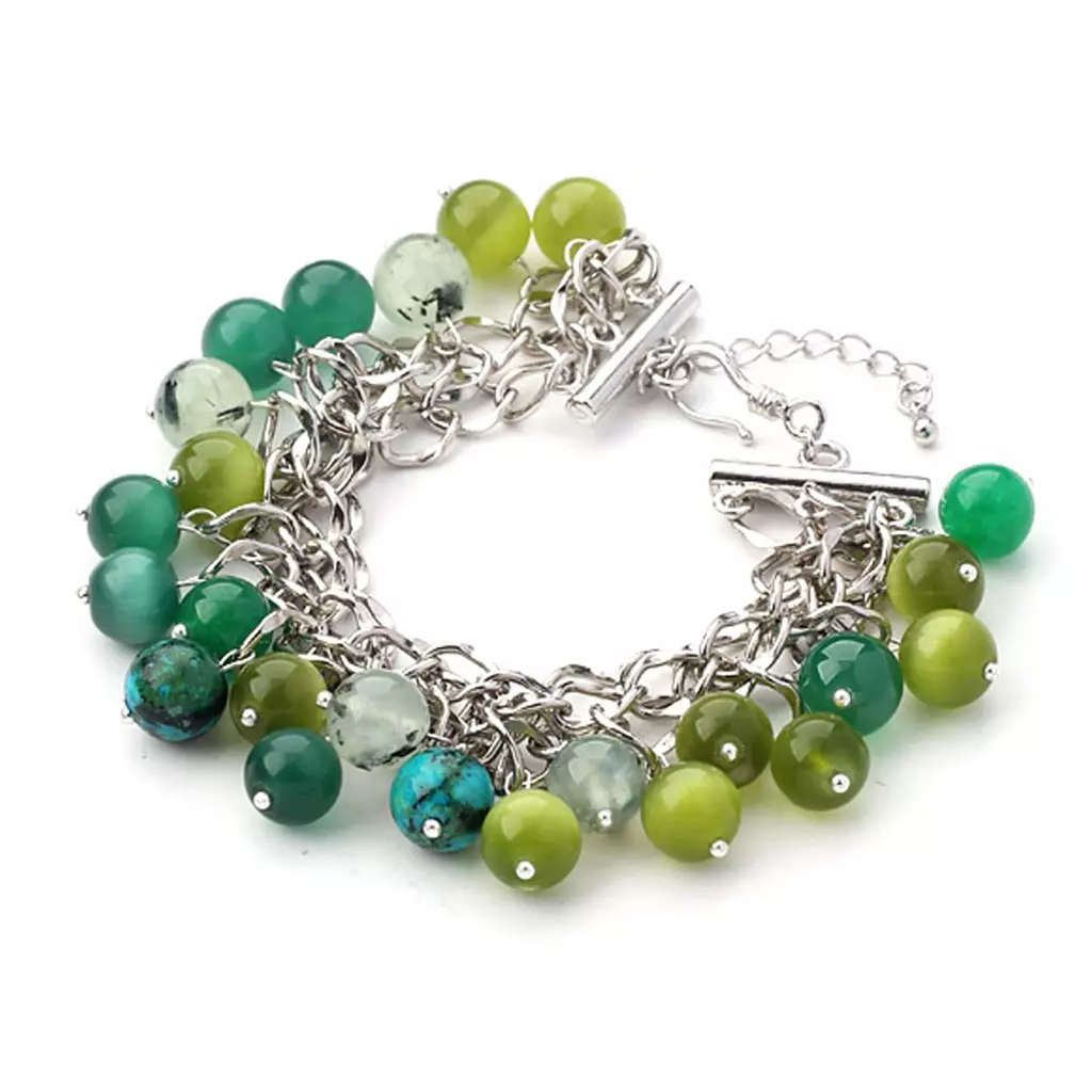 les trésors de lily Bracelet 'Minéralia' vert [K4413]