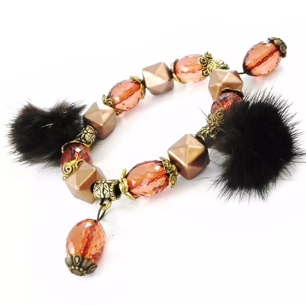 Les Trésors De Lily Bracelet 'Moscou' Marron [B1229]