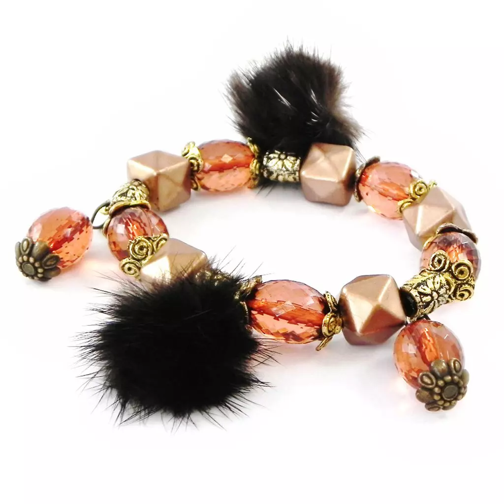 Les Trésors De Lily Bracelet 'Moscou' Marron [B1229]