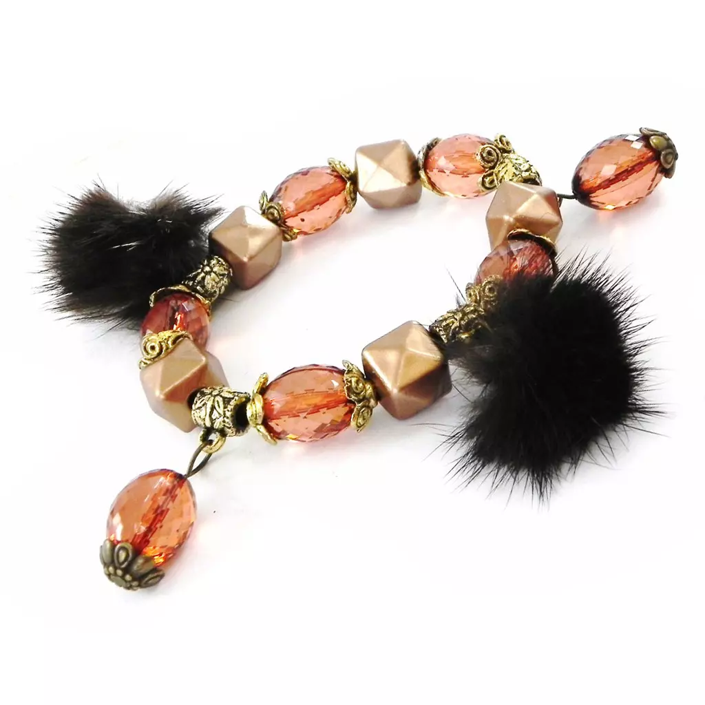 Les Trésors De Lily Bracelet 'Moscou' Marron [B1229]