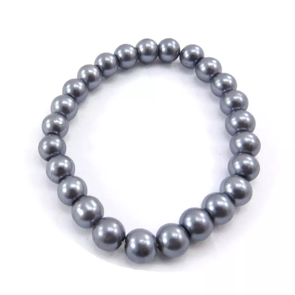 Les Trésors De Lily Bracelet 'Perla' Gris 8 Mm [J7561]