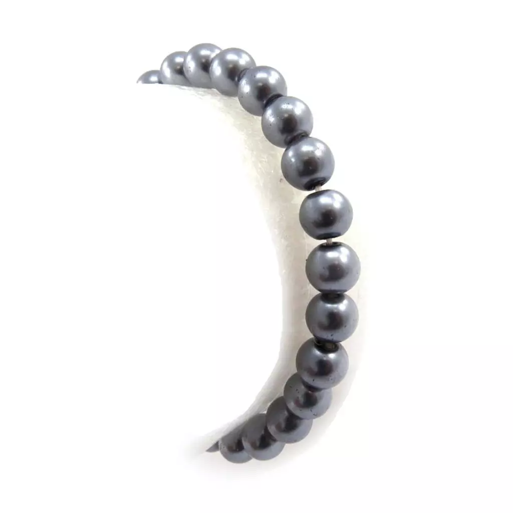Les Trésors De Lily Bracelet 'Perla' Gris 8 Mm [J7561]