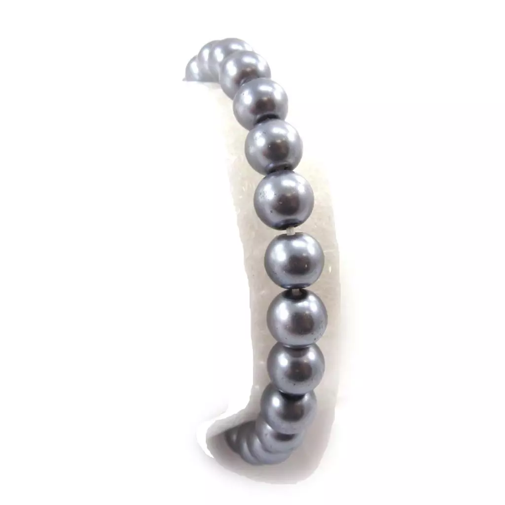 Les Trésors De Lily Bracelet 'Perla' Gris 8 Mm [J7561]