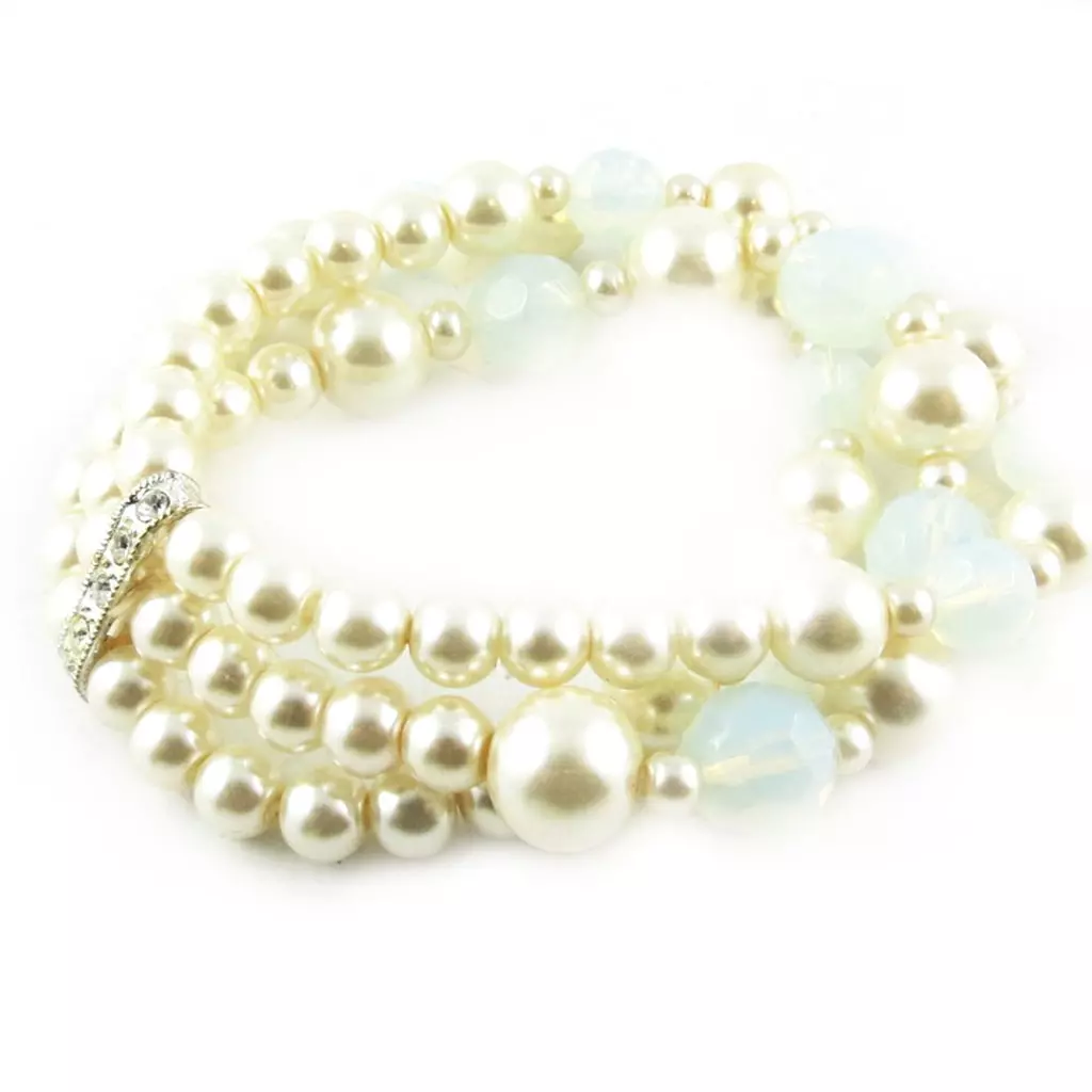 les trésors de lily Bracelet 'Sissi' Blanc [E3166]