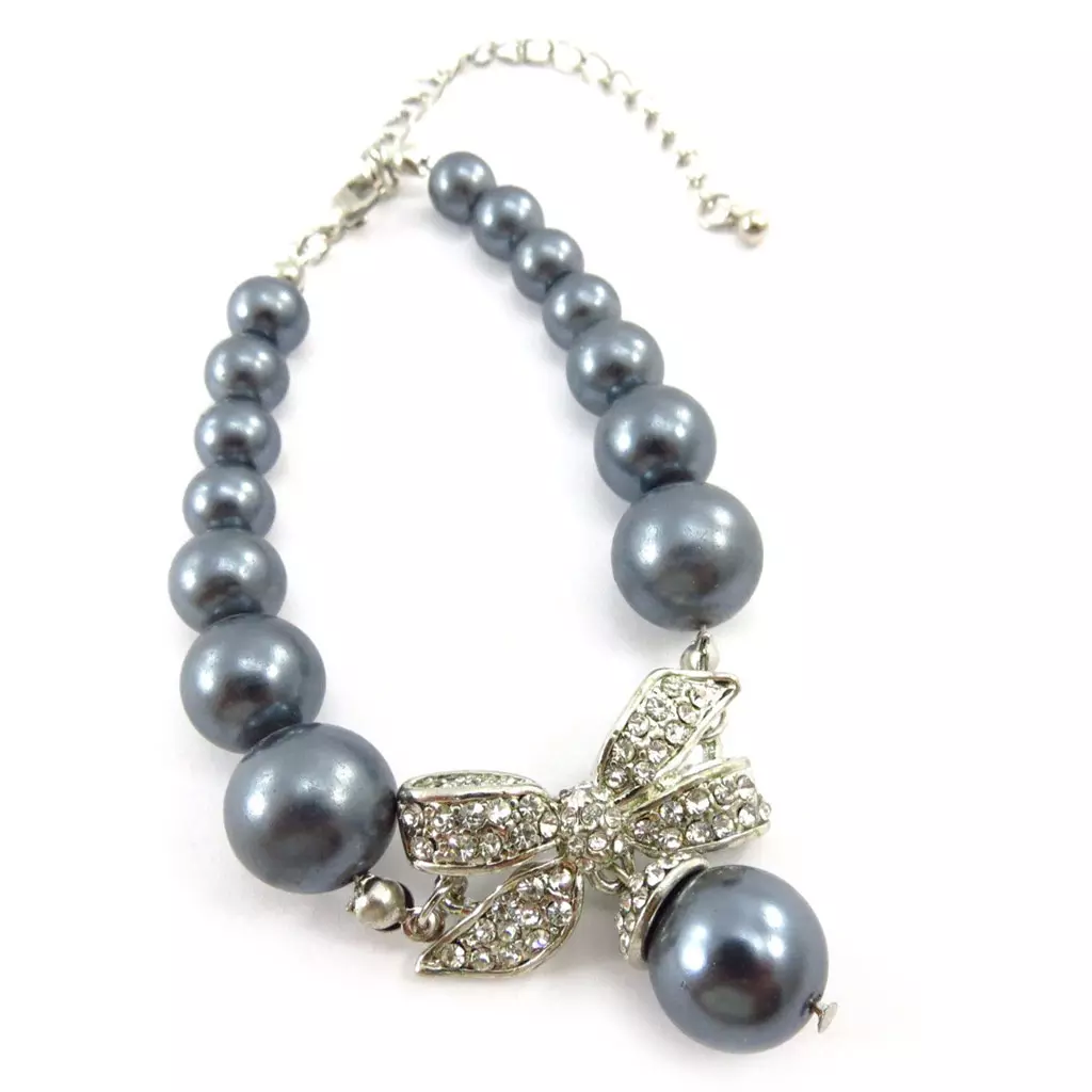 les trésors de lily Bracelet 'Sissi' gris [J6309]