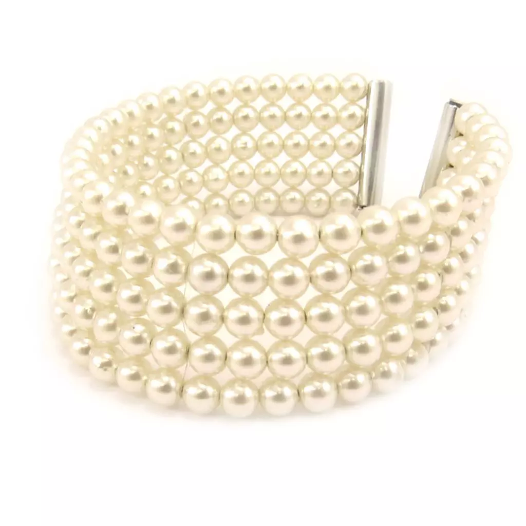 les trésors de lily Bracelet 'Sissi' ivoire [L1612]