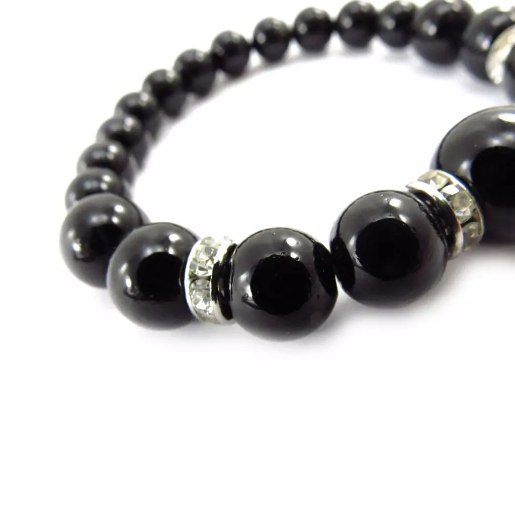 Les Trésors De Lily Bracelet 'Sissi' Noir [J6303]