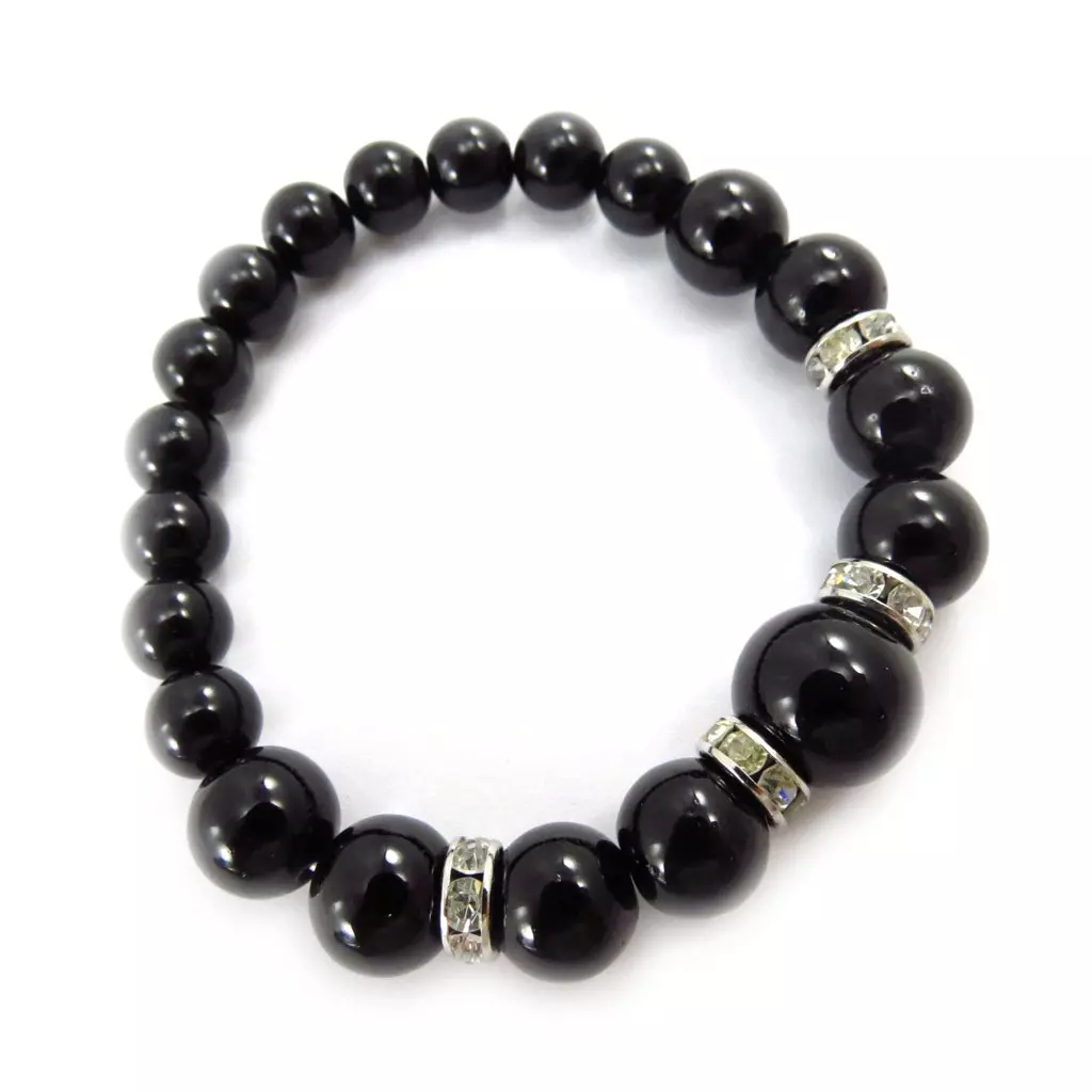Les Trésors De Lily Bracelet 'Sissi' Noir [J6303]