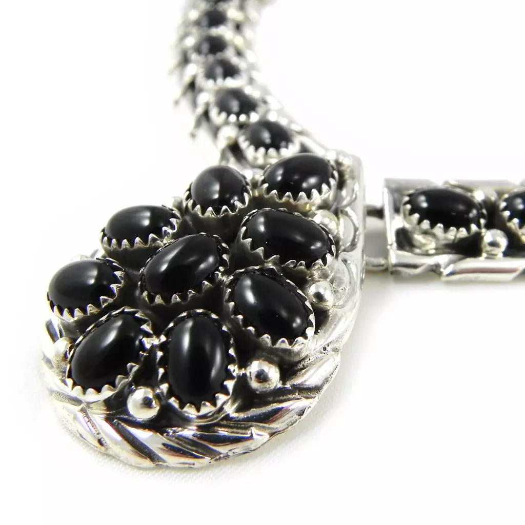 Les Trésors De Lily Parure Argent 'Sapa' Onyx [C9282]