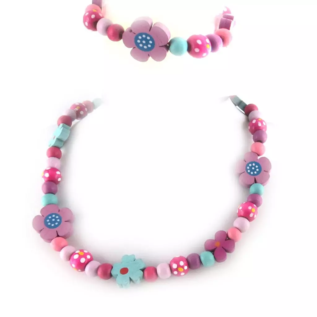 Les Trésors De Lily Parure 'Love' Rose Bleu [L1857]