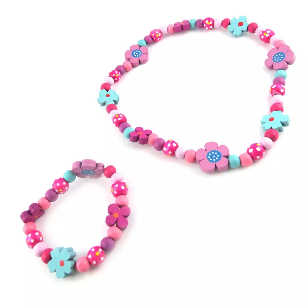 les trésors de lily Parure 'Love' rose bleu [L1857]