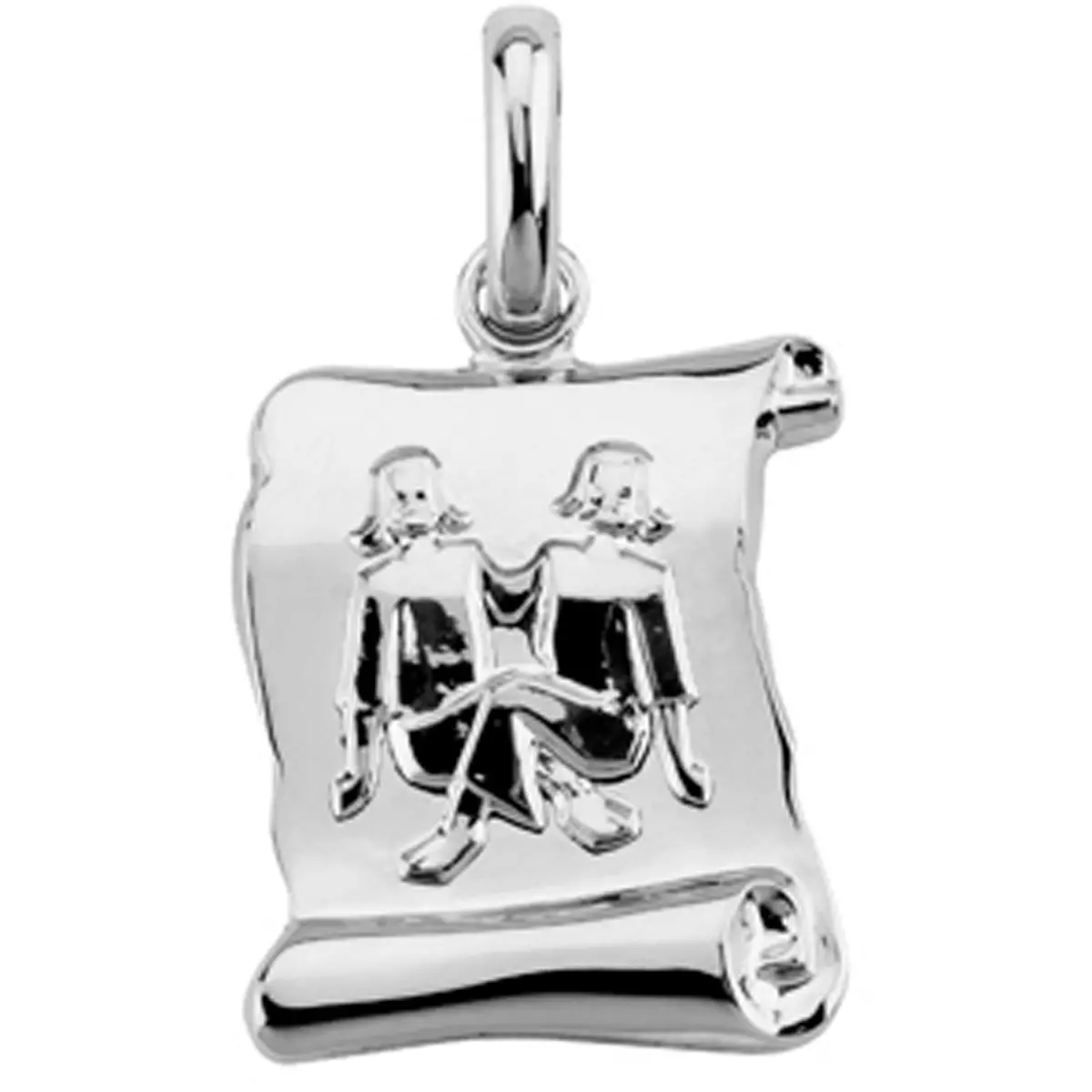 les trésors de lily Pendentif Argent 'Gémeaux' [L0933]
