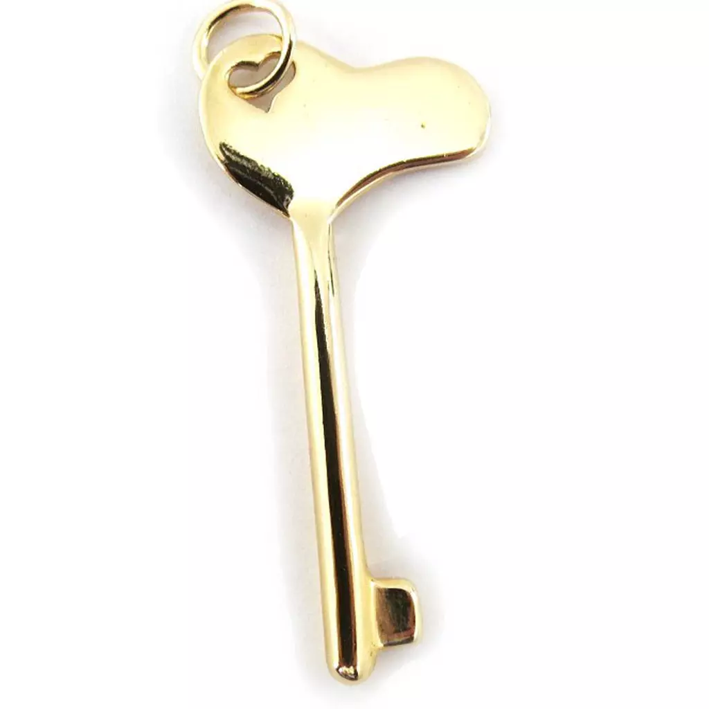 les trésors de lily Pendentif 'Clé' Plaqué Or [J5316]