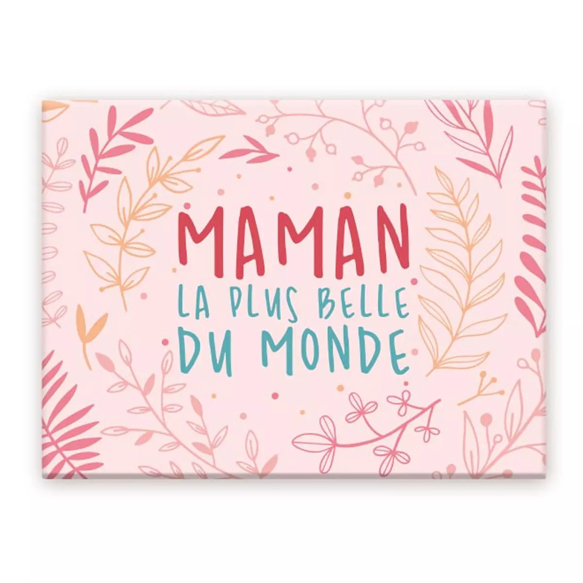 les trésors de lily Magnet céramique 'Maman' rose (Maman la plus belle du monde) 8x6 cm [A3615]