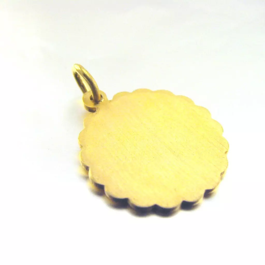 Les Trésors De Lily Médaille Plaqué Or 'Innocence' Vierge Doré 16 Mm [D9537]