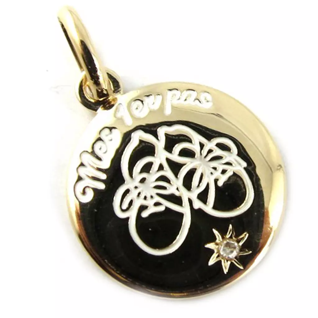 Les Trésors De Lily Médaille Plaqué Or 'Mes 1er Pas' [L0874]