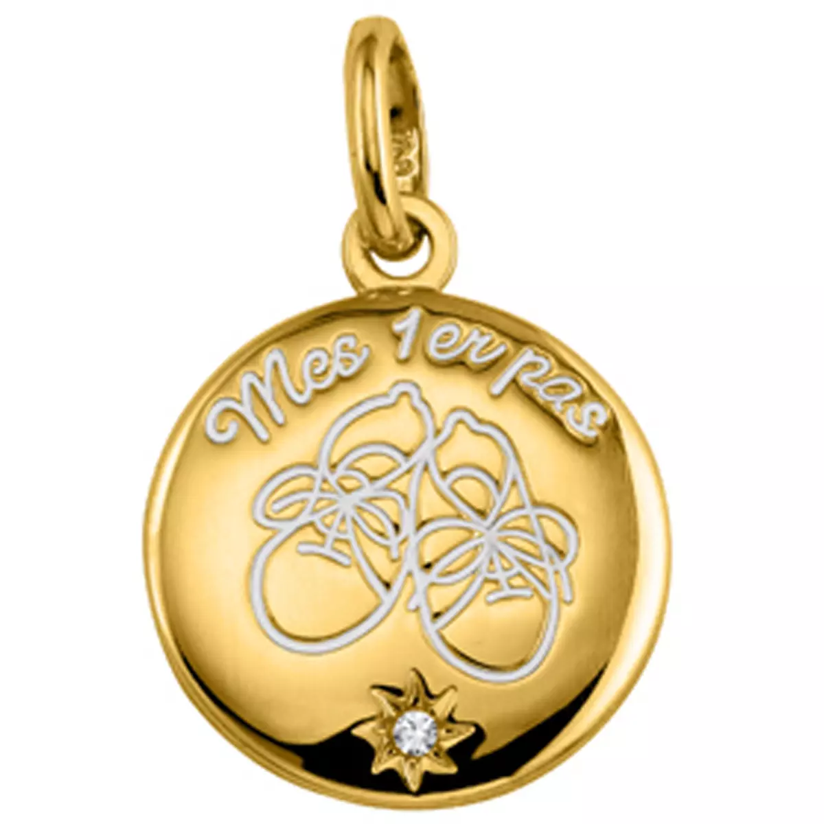 les trésors de lily Médaille Plaqué Or 'Mes 1er pas' [L0874]