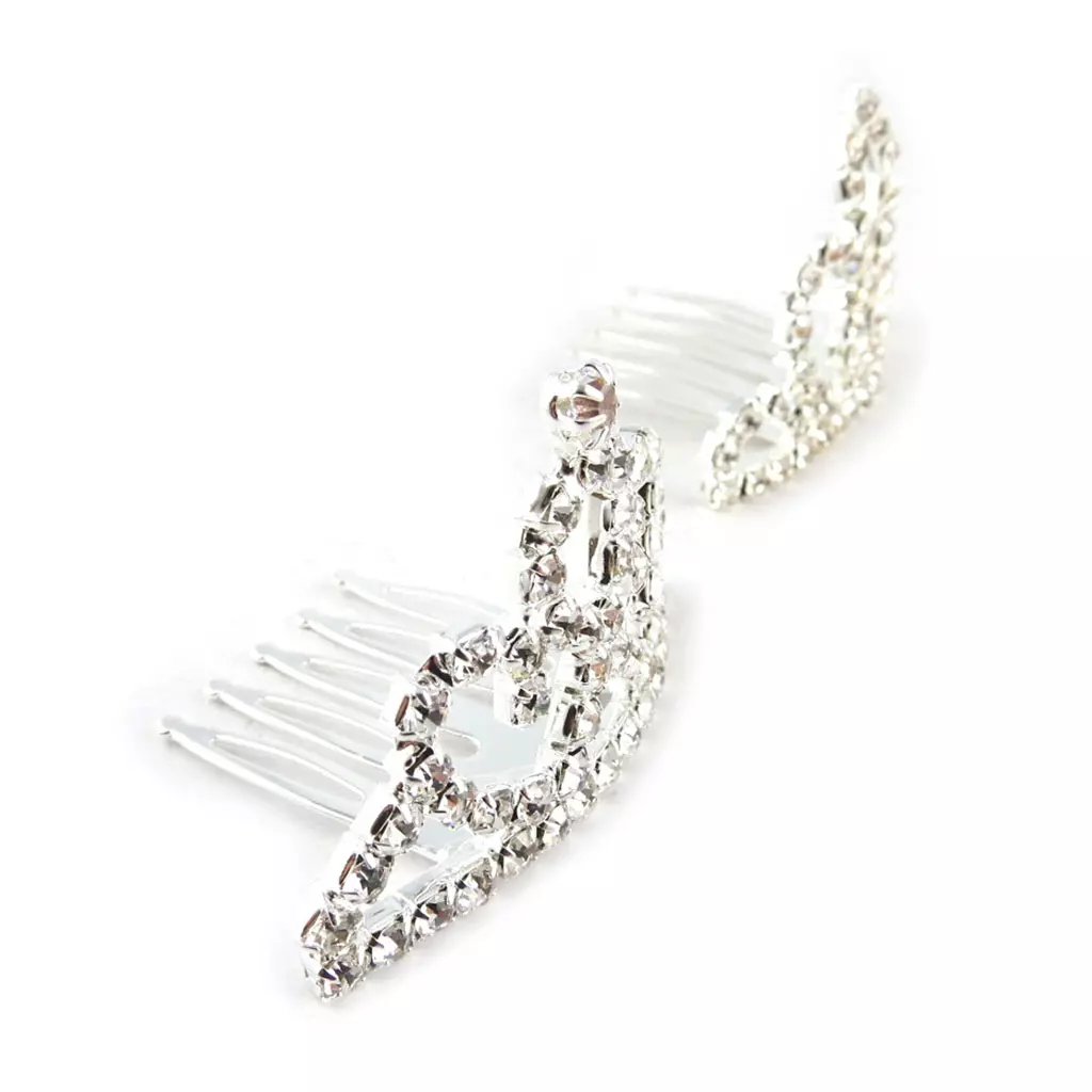 Les Trésors De Lily Mini Diadèmes Peignes 'Sissi' Blanc 45x30 Mm [R6995]