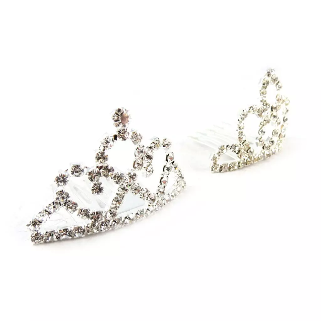 Les Trésors De Lily Mini Diadèmes Peignes 'Sissi' Blanc 45x30 Mm [R6995]